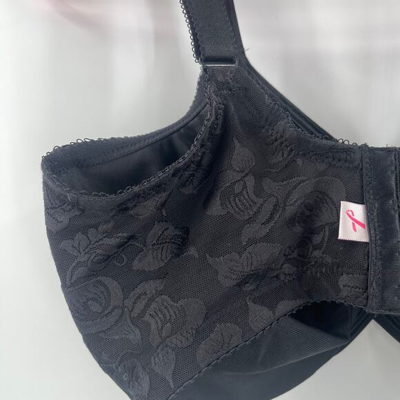 WACOAL Bra 36DDD 85567 Awareness Full Coverage Black Floral Underwire Unlined - Picture 14 of 16